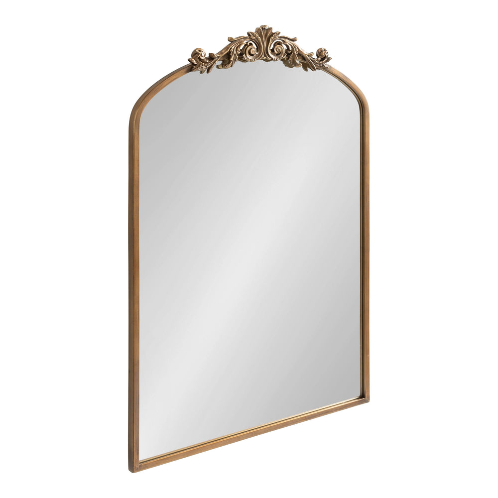 Kate and Laurel Arendahl Traditional Baroque Arch Wall Mirror - 36", Gold